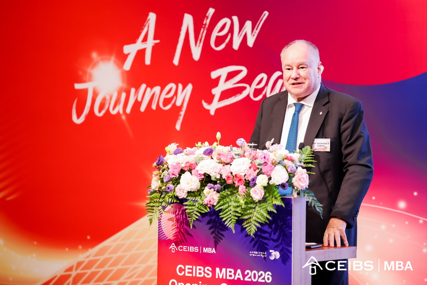 CEIBS President (European) Dominique Turpin at opening ceremony